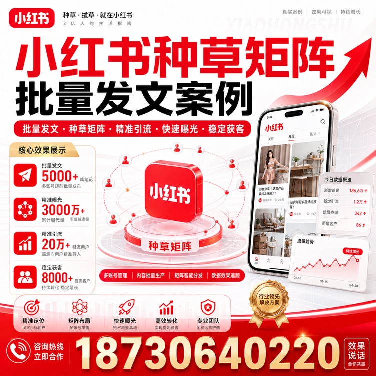 松原小红书种草矩阵批量发文案例
